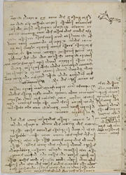 Flug der Vögel, c. 1505-06, Manuskript, Blatt 13 (verso)